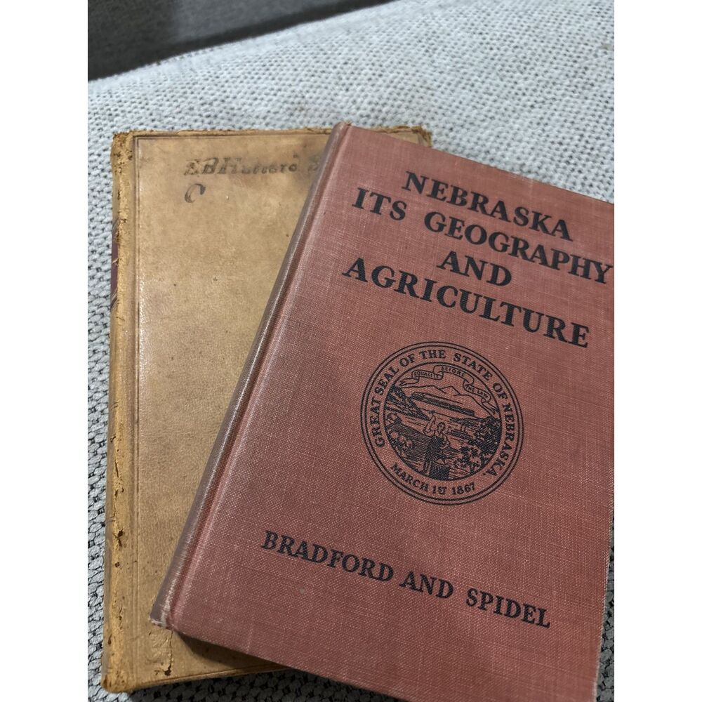 Nebraska History Books Lot 1885 Session Laws 1931 Geography Agriculture Vintage